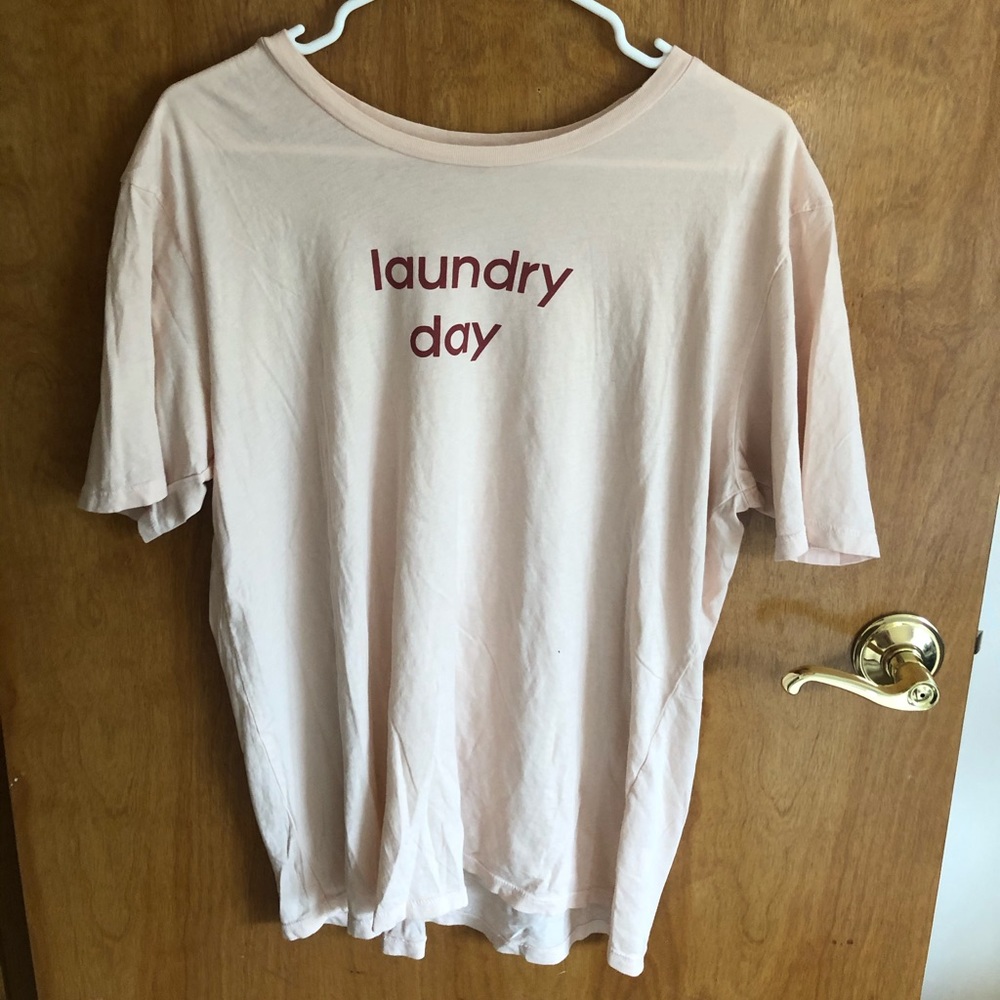 Never worn peachy/cream tee